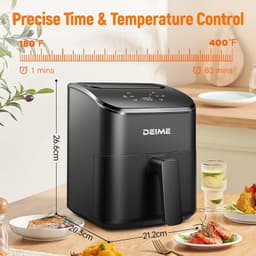 Compacte Digitale Heteluchtfriteuse 2.5L met Touchscreen en 1000W Vermogen — thumbnail 2