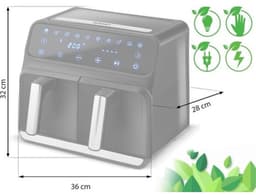 Airfryer - Heteluchtfriteuse - Frituren met hete lucht - Compact ontwerp - 2.5 Liter - Zwart — thumbnail 2