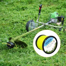 SnelShoppen - Grastrimmerdraad 2,4 mm/100 m - Reserve Trimmerlijn Nylondraad voor Grasmaaier, Bosmaaier en Tuinonderhoud - Geel, Geschikt voor Onkruid — thumbnail 4