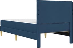 Bedframe met matras 80 x 200 cm, blauw polyester eenpersoonsbed — thumbnail 4