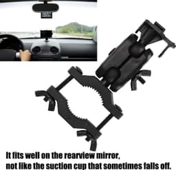 Dash Cam Mount, Recorder Autohouder, Auto Achteruitkijkspiegel Camera Houder, Rijden Recorder Beugel, 360 Graden Roterend, Voor 20mm/0.8inch Achteruitkijkspiegel(Metalen moer) — thumbnail 4