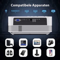 Beamer Draagbaar - 1920 x 1080 Full HD WiFi Bluetooth - 8000 Lumen LCD LED - Voor Thuisbioscoop En Entertainment — thumbnail 4