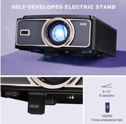 Beamer 2200 ANSI Lumen - Full HD 1920x1080 Resolutie - LCD Scherm - Android TV Systeem - Voor Thuis En Zakelijk Gebruik — thumbnail 4