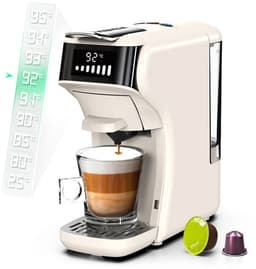 HiBREW H1B koffiezetapparaat met 6 in 1 pads, watertank van 600 ml, drukextractie van 19 bar, koud/warm-modus, LED-indicator, voor Kcup*/Nes*/DG*/espressopoeder — thumbnail 2