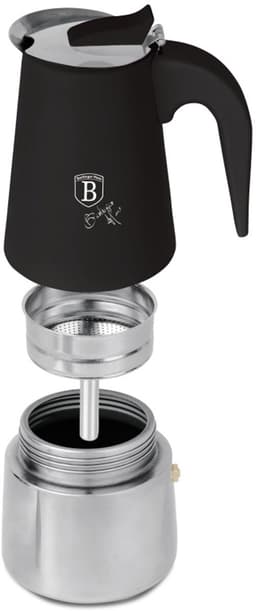 Moka-pot voor inductie, 6 kopjes, Matte Black Collection — thumbnail 4
