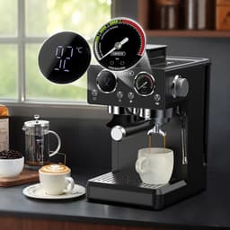 HiBREW H20 alles-in-één koffiezetapparaat met ingebouwde molen, dubbele warme en koude extractie, druk van 20 bar, maalaanpassing op 20 niveaus, stoompijpje voor latte, watertank van 1,4 liter, Smart Touch Control — thumbnail 4