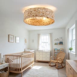 MIVRAY Plafondventilator Met Verlichting – Zes Snelheden – 50 x 20 Cm – Rattan en Kunststof – Koperkleurig – Voor Kleine Slaapkamers — thumbnail 3
