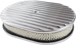 Luchtfilter voor automotor, 30,5 cm, wasbaar, herbruikbaar, aluminiumlegering, ovale stijl, vervanging voor Hot Rod — thumbnail 4
