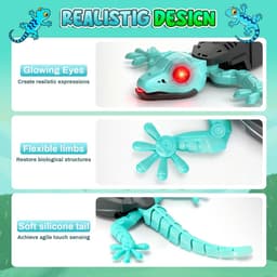 Gecko, op afstand bestuurde laadgecko, met led-ogen — thumbnail 3