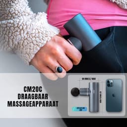 Kavora® Massagengun - Massage Gun - Massage Pistool - Grijs - 14cm x 5cm x 9cm — thumbnail 2