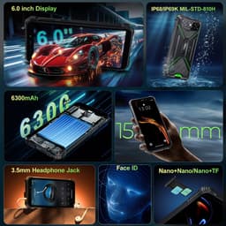 OUKITEL G3 Outdoor Smartphone 16GB RAM-64GB ROM-6300mAh batterij-6.0 inch HD-4G — thumbnail 2