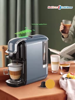 Archi 5-in-1 Koffiezetapparaat – Espresso Machine – 20 Bar – Hot & Cold – Capsules – ESE Pads – Gemalen Koffie – 600 ml – Zwart — thumbnail 2
