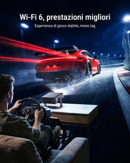 Beamer [Google TV Stick], 3000ANSI projector, 4K thuisbioscoop met Netflix, auto-lensafdekking, autofocus en 6D trapeziumcorrectie, Full HD 1080P, WiFi 6, daglichtprojector met app voor buiten — thumbnail 4