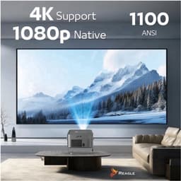 Beamer Full HD 1100 ANSI Lumen - 1080p 4K Upscaling - LED Projector - Draagbaar - Voor Thuisbioscoop Gaming En Outdoor — thumbnail 4
