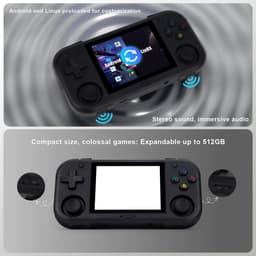 Handheld Spelconsole Black - 64 GB Opslag - 2.8 Inch IPS Scherm - Android Linux Systeem - Draagbare Emulator — thumbnail 2