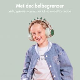imoshion Kinder Koptelefoon Dino - Bluetooth en Decibelbegrenzer - Kinderkoptelefoon Draadloos en Met Draad — thumbnail 4