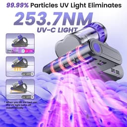 ITRONIQ Matrasstofzuiger met UV-C Licht – 550W 16 kPa – HEPA Filter – 65 °C Warmte – Voor Matras, Bed & Bank – Met Snoer — thumbnail 2