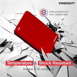 Externe Harde Schijf - Draagbare Opslag - Snelle Data Overdracht - Plug en Play - 1TB Capaciteit - Rood — thumbnail 4
