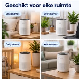 Levoit Core Mini-P Luchtreiniger – 3-Laags Filtersysteem – Voor Slaapkamer & Kantoor – Tegen Stof, Pollen, Geurtjes & Huisdierharen – Aromatherapie – Stil vanaf 25 dB – Wit — thumbnail 4