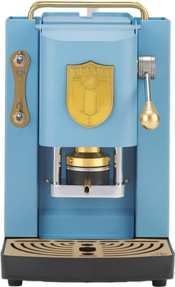 Elegante Koffiepadmachine 44mm - Koperen pers - Turquoise afwerking — thumbnail 1