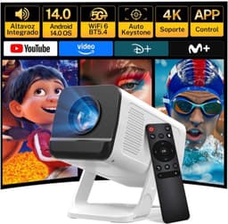 Mini Beamer 1280 X 720 - 4K Ondersteuning - Wi-Fi 6 Bluetooth 5.4 - LCD Scherm - Draagbaar - Voor Thuisbioscoop Gamen En Binnen — thumbnail 1
