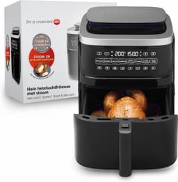 Airfryer Met Stoomfunctie - 7 Liter - 1700 W - 6 Kookprogramma’s - Touchscreen - Timer - Instelbare Temperatuur - Vaatwasserbestendige Onderdelen - Zwart — thumbnail 1