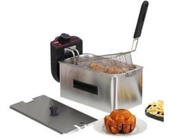 Elektrische friteuse - Frituurpan op olie - Thuis frituren - Roestvrij staal - 3 Liter - Zilver