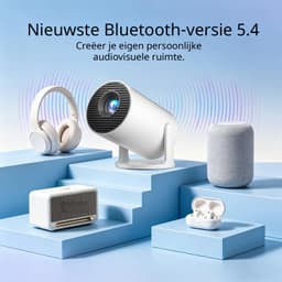 Zivano Mini Beamer - Beamer - Projector - Wit - 11cm x 11cm x 17cm — thumbnail 3