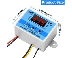 Digitale Temperatuurregelaar,Thermostaat met Verwarming en Koeling,AC220V Digitaal Thermostaat met NTC-sensor voor Homebrewing,Vergister,Kas Terrarium
