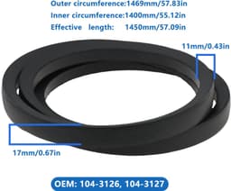 Grasmaaierriem 104-3126 - Compatibel met Toro Grasmaaiers — thumbnail 3