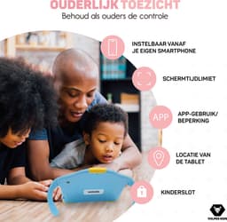 Vulpes Goods® Kids - Kindertablet - Tablet Kinderen - Ouder Control App - 100% Kids Proof - 3500 mAh - Android 10 Go - Incl. Ingebouwde Beschermhoes, Screenprotector & Oogbescherming - 32 GB - Met Touchscreen Pen- PRO versie — thumbnail 2