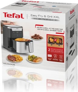 Tefal Easy Fry & Grill XXL EY801D - 2-in-1 Airfryer - 6,5L - Grillfunctie - Voor 6 Personen - RVS — thumbnail 6