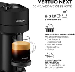 Krups Nespresso Vertuo Next XN910N - koffiecupmachine - mat zwart — thumbnail 9