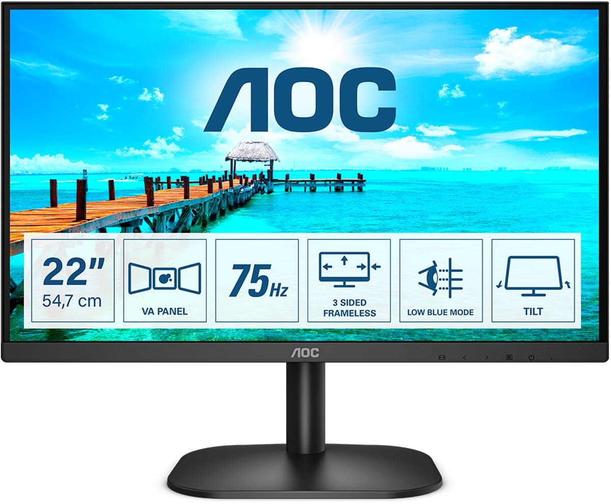 AOC Basic-line 22B2H - Full HD Monitor - 22 inch — afbeelding 1