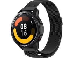 Strap-it Smartwatch bandje Milanese - geschikt voor Xiaomi Mi Watch / Watch S1 / Watch S1 Pro / Watch 2 Pro / S1 Active / Amazfit Pace / Amazfit Stratos 2 / 2s / 3 - zwart