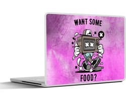 Laptop sticker - 15.6 inch - Televisie - Eten - Vintage - 36x27,5cm - Laptopstickers - Laptop skin - Cover