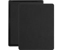 Lunso - Geschikt voor Kobo Aura edition 1 (6 inch) - Vegan saffiano leren sleepcover hoes - Zwart