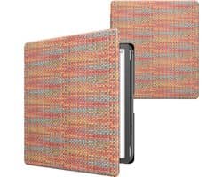 kwmobile ereader hoesje geschikt voor Amazon Kindle Scribe (2022/2024) - Case met magnetische sluiting - Hoes voor e-reader in geel / rood / groen - Kleurrijk weefpatroon design