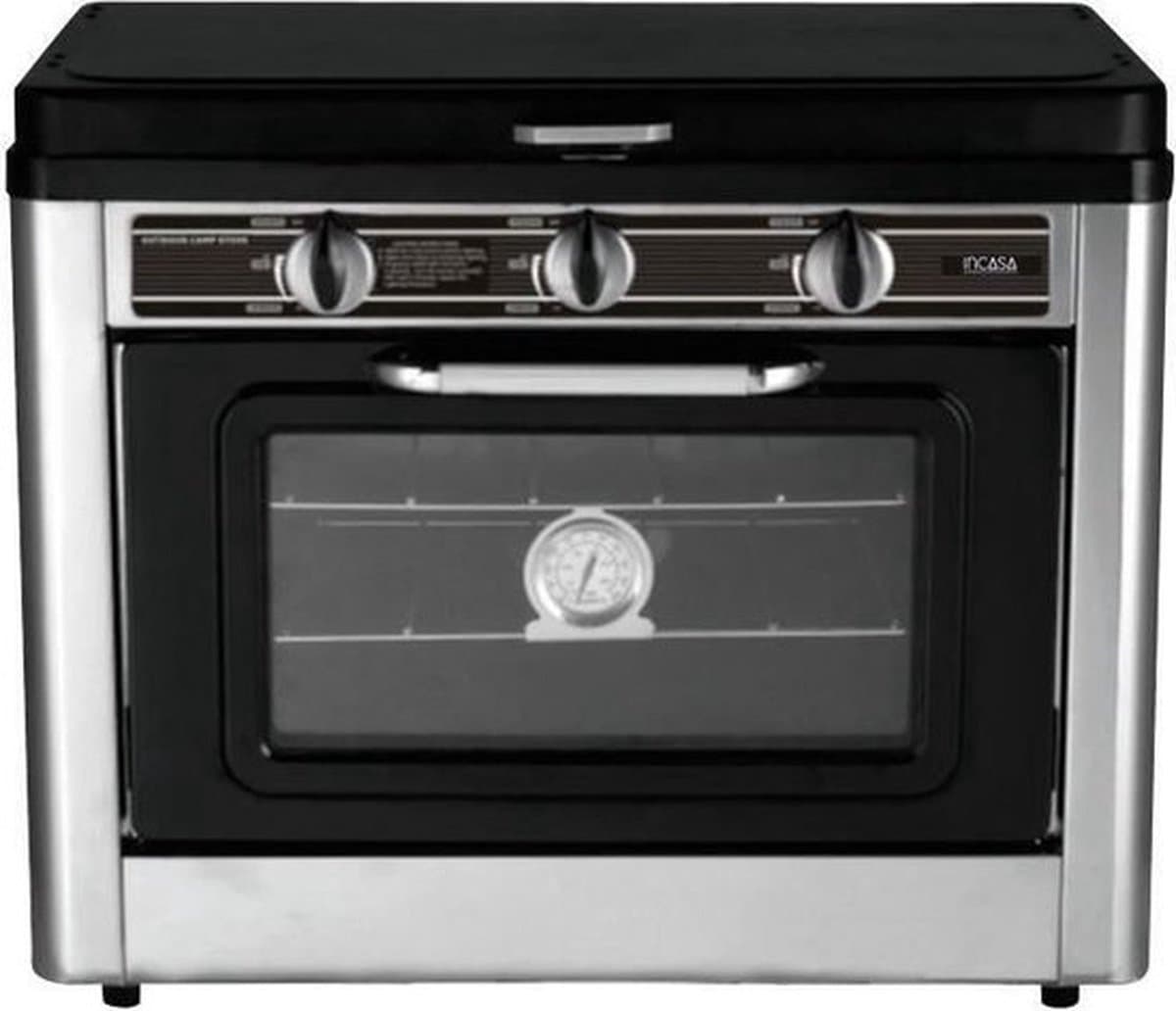 Gecombineerde oven/fornuis met 2 campingbranders - INCASA - 016463 — afbeelding 1