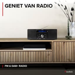 DAB radio met CD speler, Bluetooth, USB mp3 speler en radio - Stereo - Hout - Audizio Prato — thumbnail 2