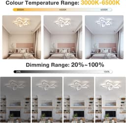 Equivera Plafonniere met Ventilator - Plafondventilator - Plafondventilator Afstandsbediening - Plafondventilator Slaapkamer - Plafond Ventilator met Verlichting - Plafondlamp - Plafonniere - Ideaal voor in uw slaapkamer! — thumbnail 5