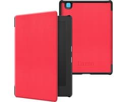 Lunso Geschikt voor Kobo Aura Edition 2 hoes (6 inch) - sleepcover - Rood
