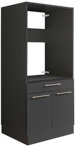 Wasmachinekast Laundreezy | 68 x 68 x 162 cm | Antraciet - Emob - wasmachinekast_enkel - Zwart - MDF — thumbnail 5