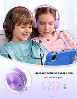 ApexArte® Koptelefoon Kinderen met Draad - Gaming Headset - Paars — thumbnail 2