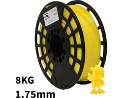 Geel PLA+ 8kg 3D Printer Filament 1.75 mm - Hoge Kwaliteit en Duurzaam - Compatibel met Creality, Bambu Lab, Esun en Andere 3D Printers - Voor 3D Printen van Prototypes, Modellen, Accessoires - voor Professioneel en Thuisgebruik