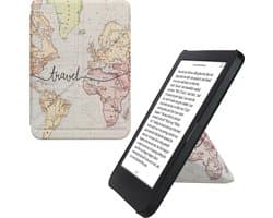 kwmobile e-reader hoesje geschikt voor Kobo Clara BW / Colour hoes - Ereader flip case met standaard - E reader cover van kunstleer - In zwart / meerkleurig