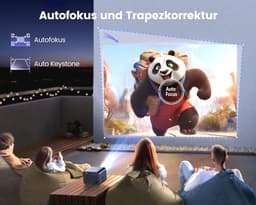 Full HD 1080P Beamer met 25000 Lumen, Autofocus, WiFi6 & Bluetooth voor Thuisbioscoop en Outdoor Gebruik — thumbnail 5