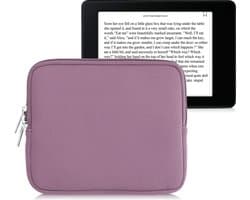 kwmobile Neopreen e-Reader Pouch Maat 6-7" eReader - Universele eBook Sleeve Case met Rits - Lavendel