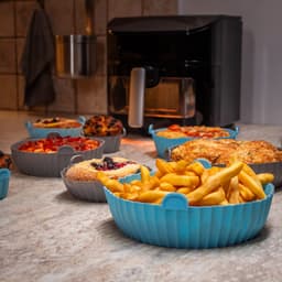 Keukenvriend © Airfryer siliconen bakje - siliconen airfryer set 7 stuks - Grijs - Heteluchtoven — thumbnail 10