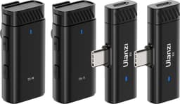 Ulanzi HM2301 Draadloze microfoon met 2 zenders en 2 ontvangers - Voor iPhone en Android smartphones - Opnemen op meerdere apparaten - 30M bereik - Tot 5 uur gebruiksduur - Zwart — thumbnail 1